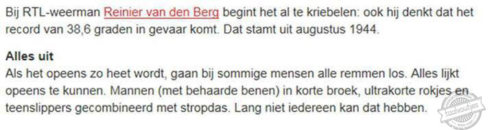 Ja, als je dan een kort rokje draagt, wel eerst even de benen scheren! 