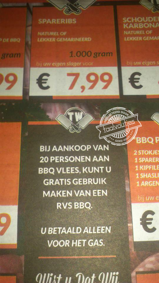 Geef er dan nog maar wat BBQ's bij.