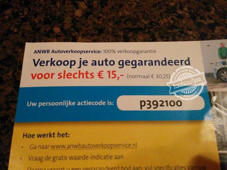 Nou, ik had wel iets meer in gedachten ...