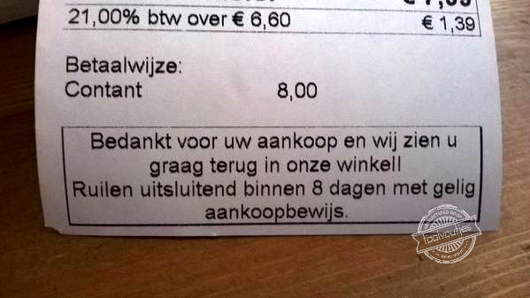 10. Dan leg ik de bon nog even snel in de zon