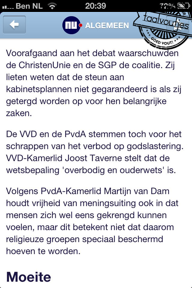 Word jij ook een kreng als je op je geloof wordt aangesproken?