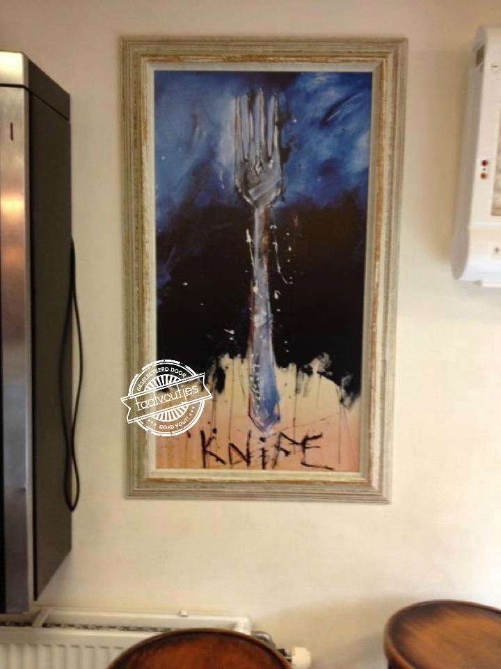 Lijkt ons niet echt handig snijden met zo'n mes