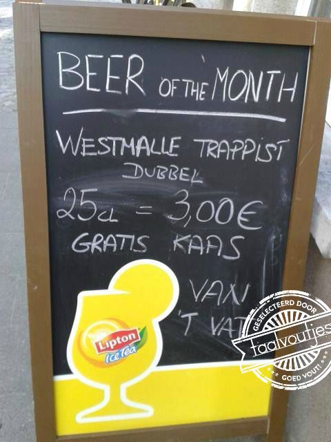 Doe maar een half litertje jong belegen!