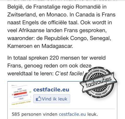 En het dan toch nog een wereldtaal noemen ...