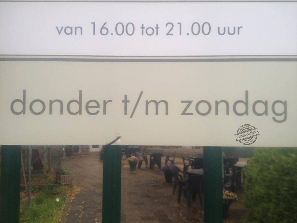 Het weer houdt helaas niet over deze week!