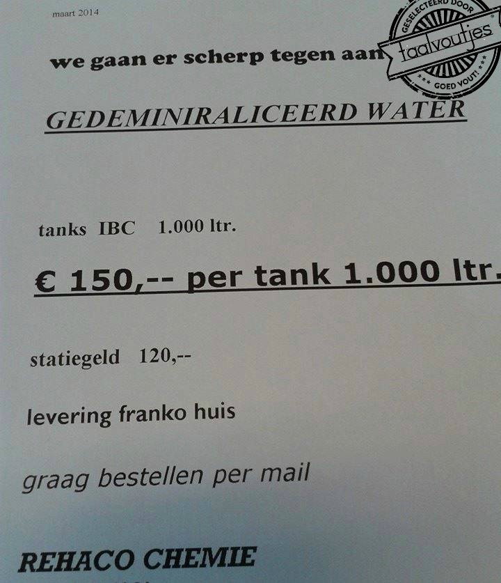 Altijd fijn als die miniralen eruit zijn!