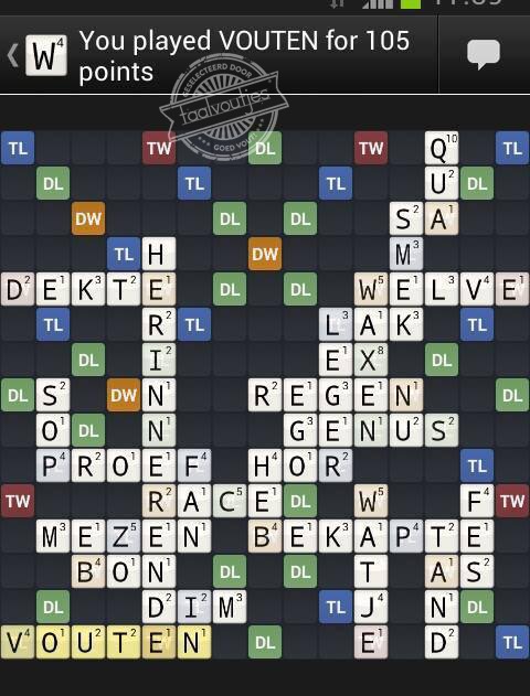 Zelfs Wordfeud accepteert onze nieuwe spelling!