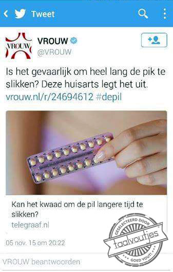 Je wordt er in elk geval niet zwanger van.