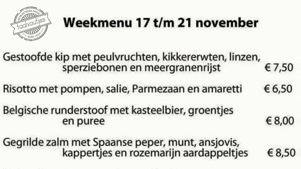 Ligt wel wat zwaar op de maag.