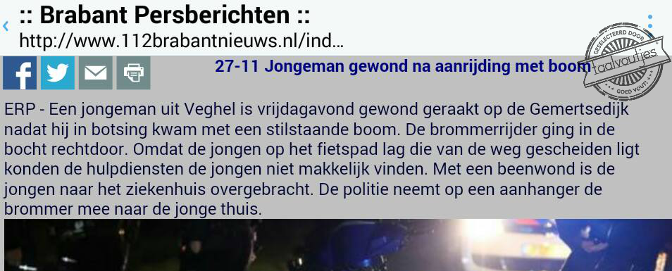 De lopende bomen konden gelukkig ontkomen.