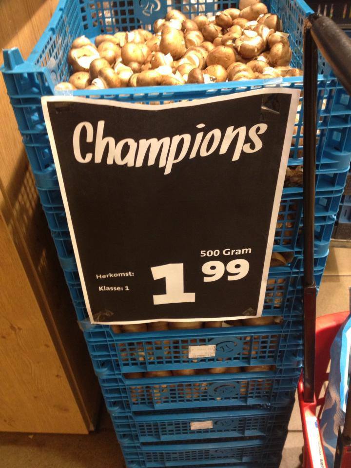 Voer voor kampioenen!