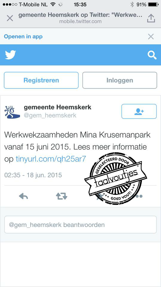 Ook lekker gewekt door een drilboor vanmorgen?