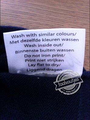 Blijkbaar alleen geschikt als pyjama.