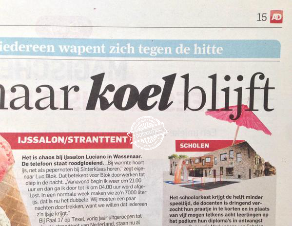 De airco bij de eindredactie heeft het begeven.