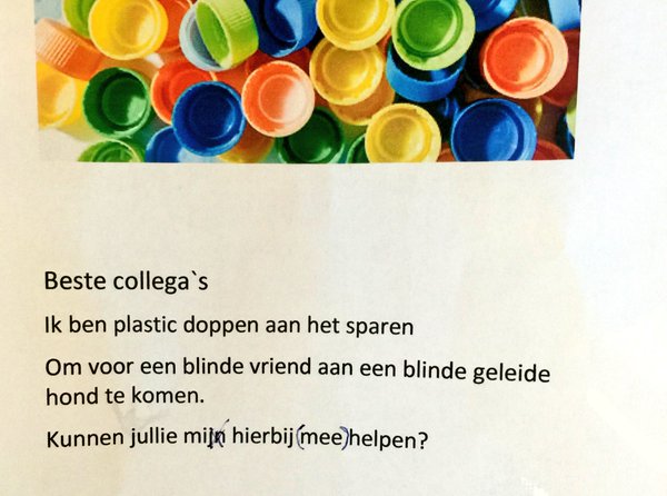 Die doppen komen goed van pas voor de hond.