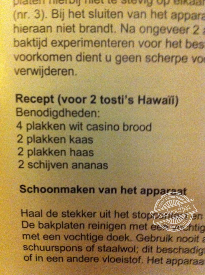 Voor als je het oude recept een beetje zat wordt ...
