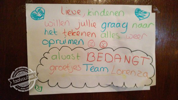 "Anders kunnen we jullie wel achter het behank plakken."