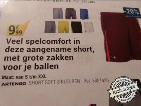 Tja, je moet ze érgens kwijt ...