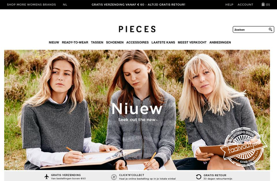 Zelfs de spelling is avant-garde