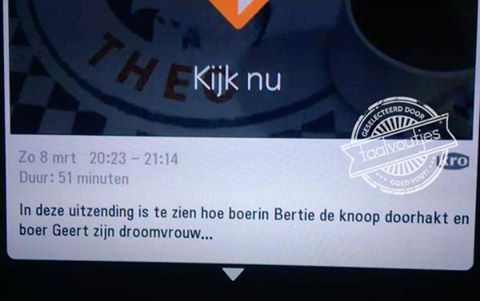 En toen was het een halve droomvrouw.