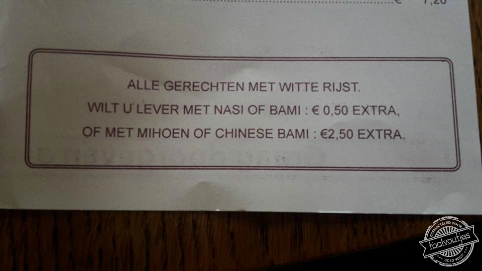 Voor het goedkope (or)gaan.