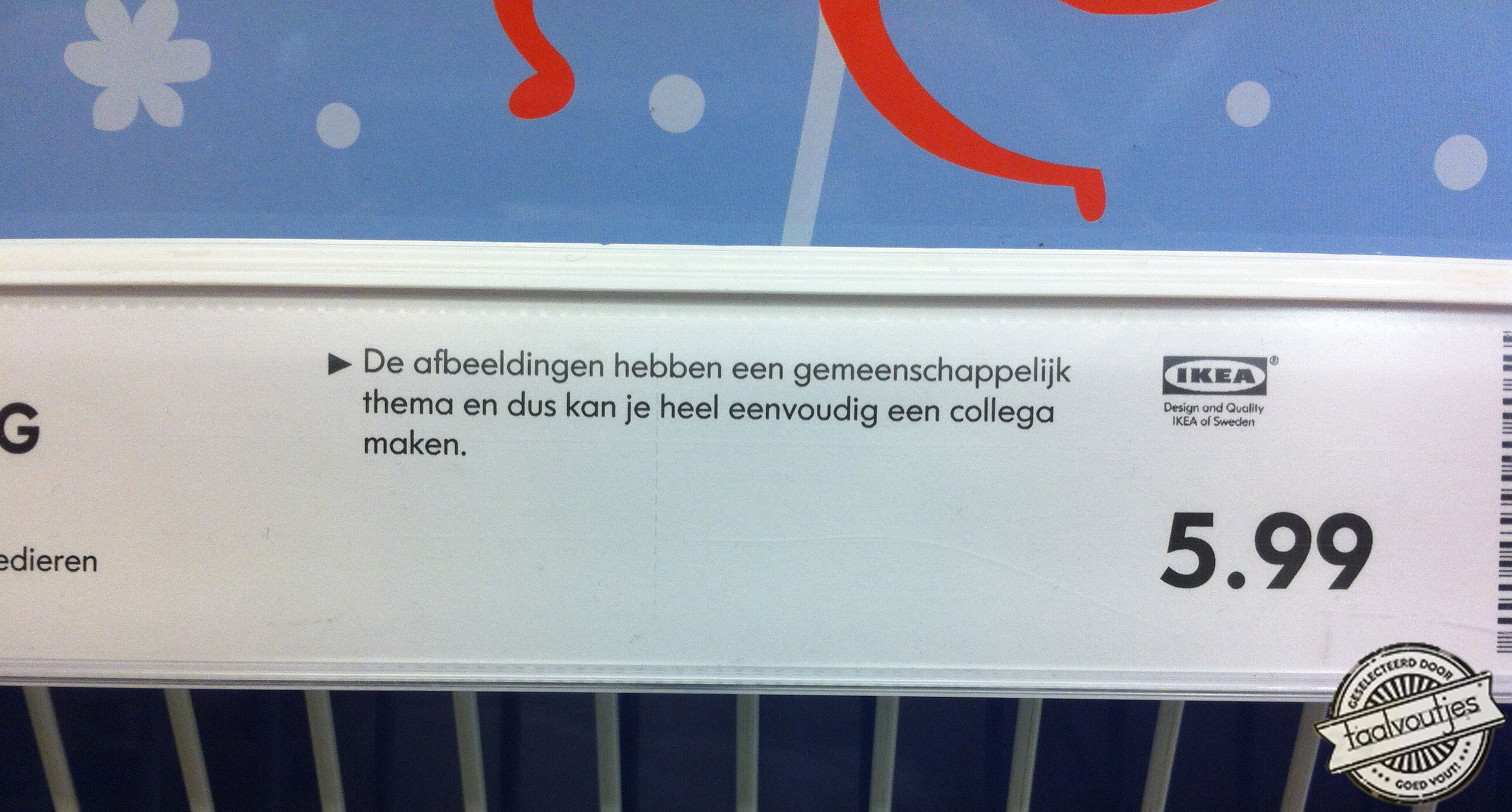 Handig als de werkdruk je te veel wordt.