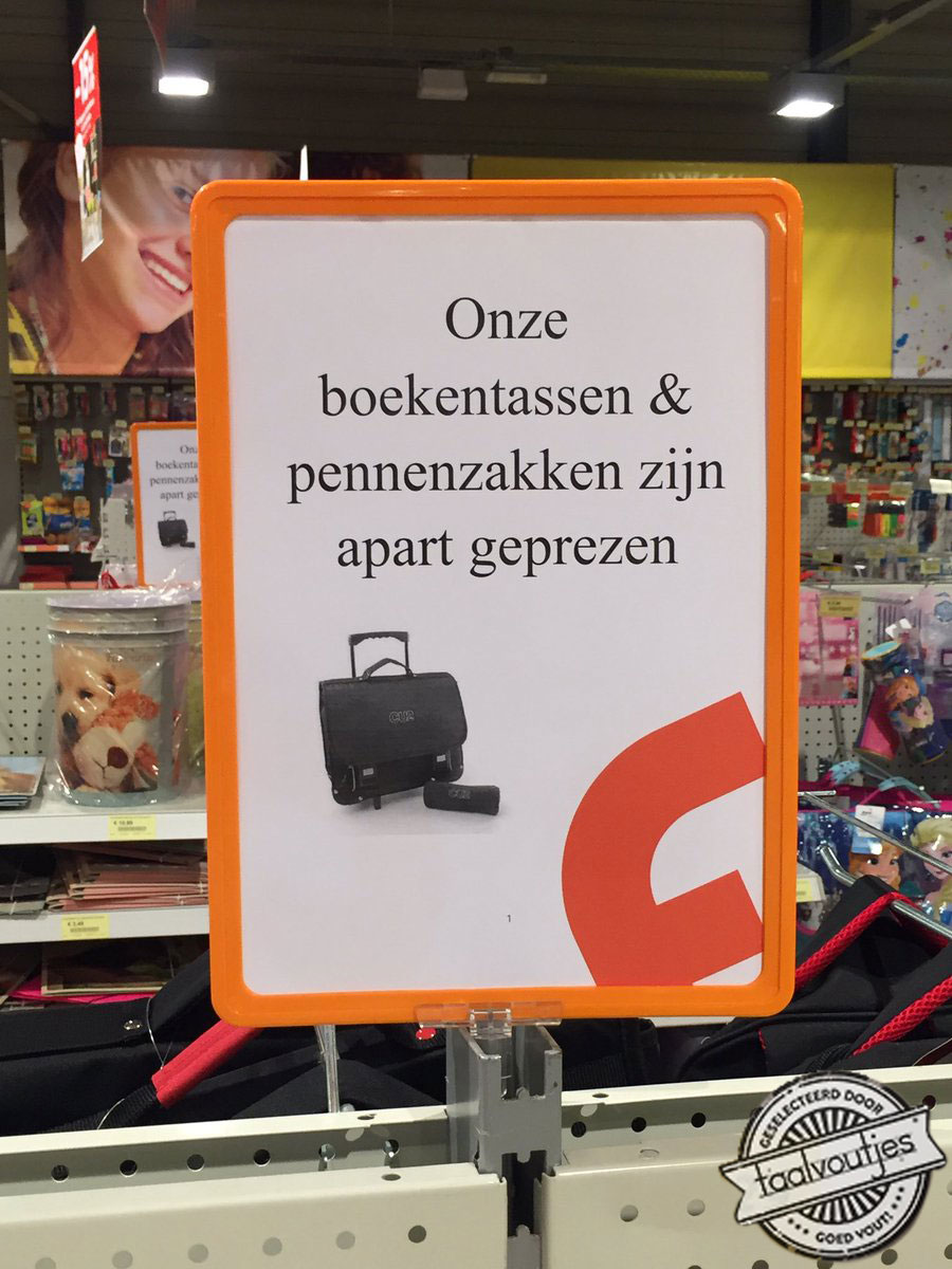 Heil de boekentassen en pennenzakken!
