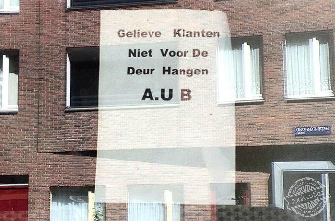 Liquideren graag een stukje verderop.