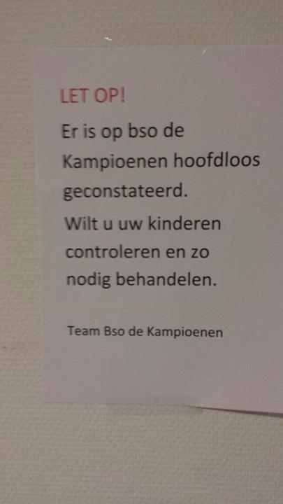 Dat zal rare schoolfoto's opleveren...