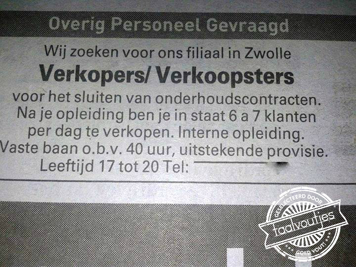 Ja! Mensenhandel is echt mijn ding!