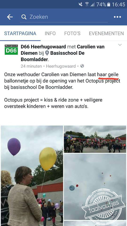 Ze nam 'kiss & ride' wel erg letterlijk.
