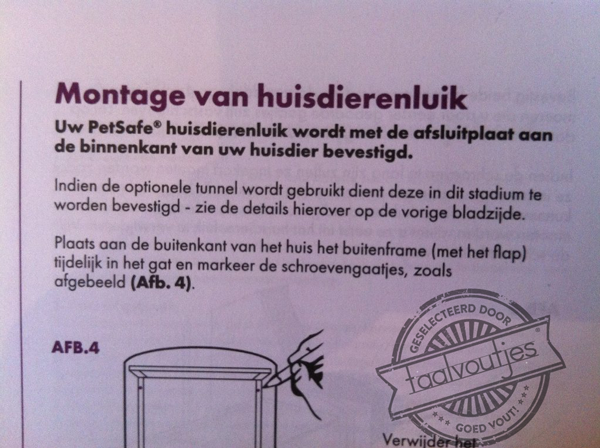 Alleen door de dierenarts te monteren!