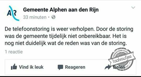 Onze excuses voor het gemak.