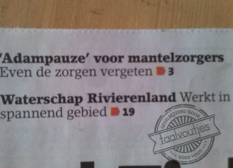 Is Adam zo vervelend dan?