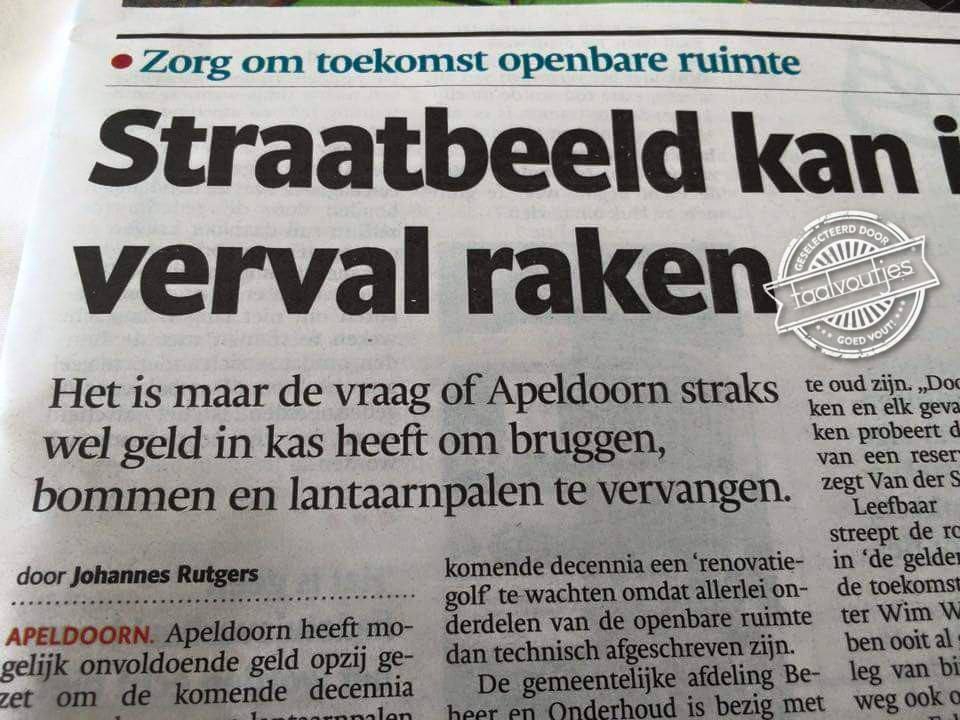 Even Apeldoorn bellen.