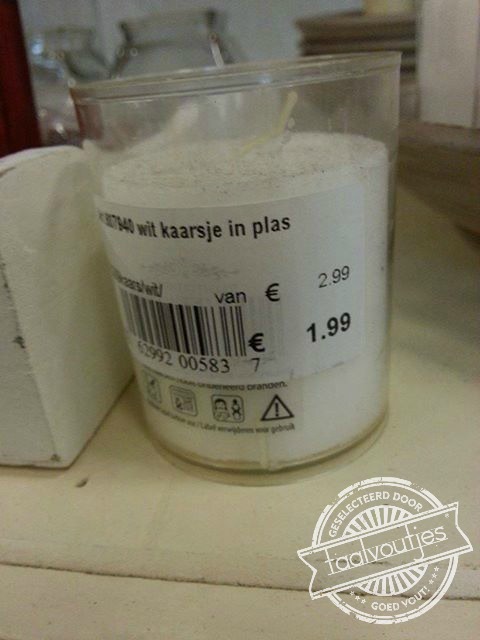 't Is hopelijk geen geurkaars.