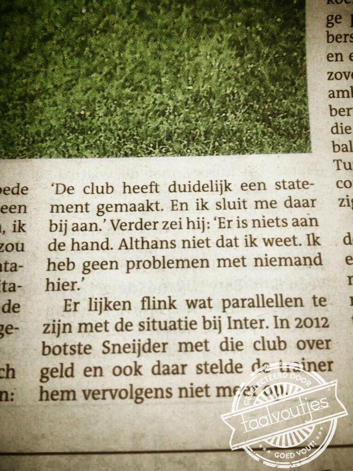 Toch vervelend als iedereen tegen je is.