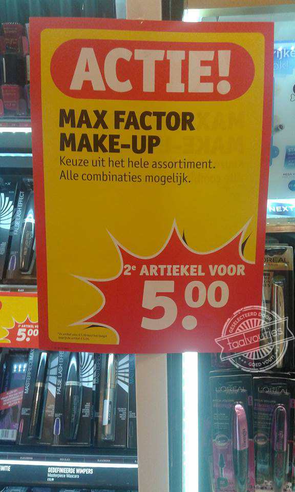 Ook alle spelling blijkt mogelijk.