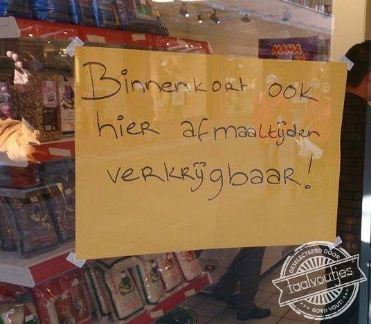 Tot die tijd ga ik wel naar de afchinees.