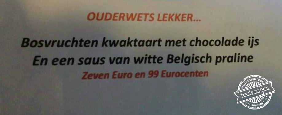 Laat dat toetje maar zitten.