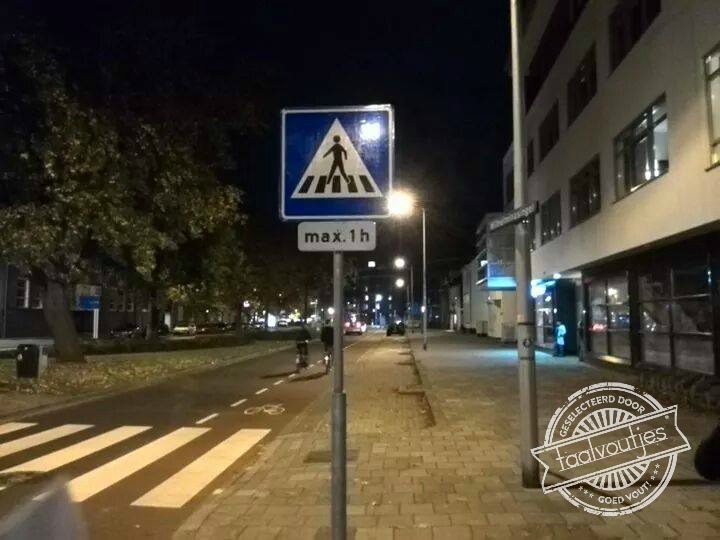 Niet te lang heen en weer lopen, dus.