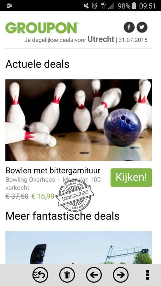 Probeer die kegels maar eens te raken met een bitterbal.