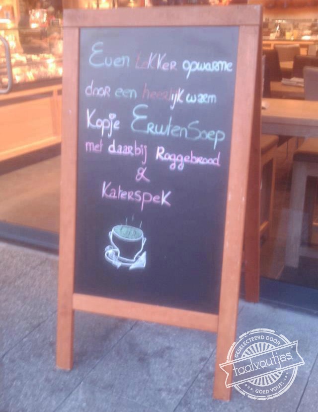 Ideaal als je de avond ervoor iets te veel gezopen hebt.