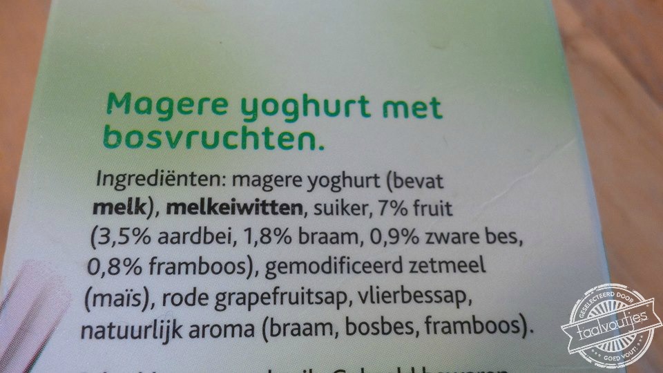 Niet licht verteerbaar.