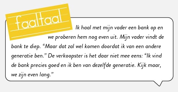 Ze spreekt wel een andere taal.