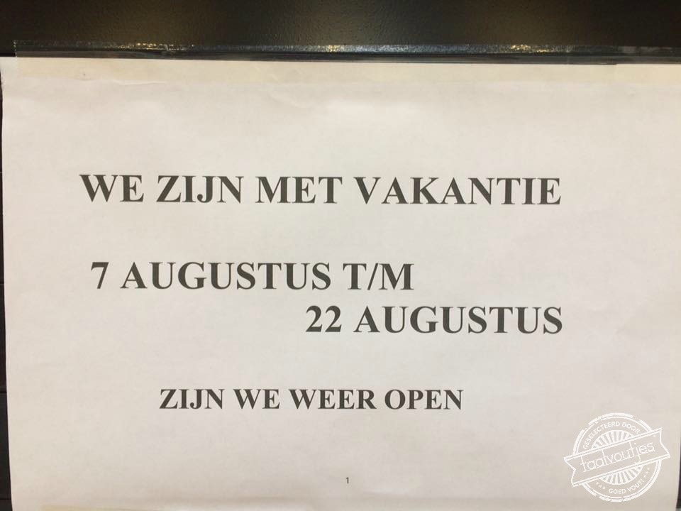 Heerlijk, vijftig weken per jaar op vakantie zijn.