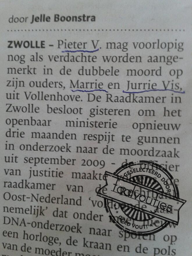 We zijn toch wel benieuwd naar zijn achternaam.