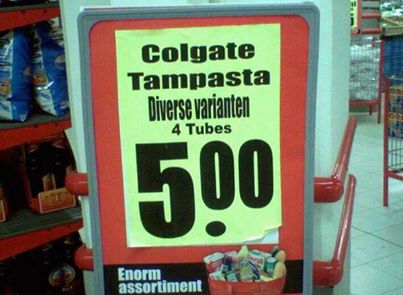 Ga je tammen poetsen!