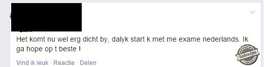 De spanning begint al bij de examens …