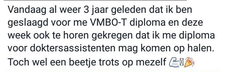 En zelfs jaren later zorgt dat voor een trots gevoel.